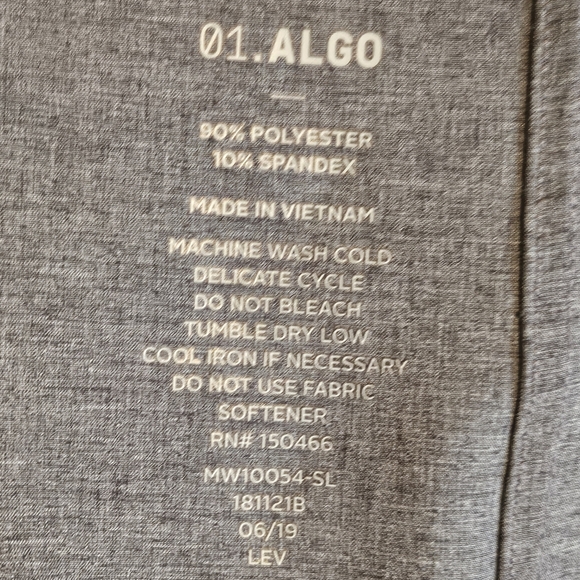 Algo Performance Stretch Snap Button Shirt - Grey - Size XL Slim Fit - Picture 6 of 7